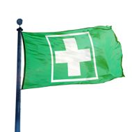 Erste Hilfe Hissflagge, Fahne im Wunschformat (1442)