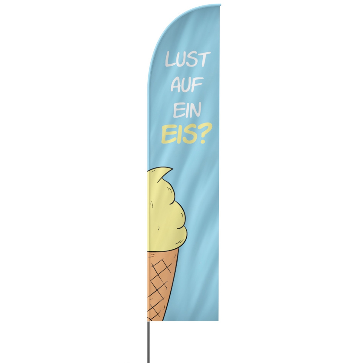 Straight | Lust auf Eis Beachflag (1715)