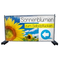 340 x 173 cm | Sonnenblumen Bauzaunbanner (1644)
