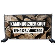 340 x 173 cm | Kaminholz Verkauf Bauzaunbanner (2317)