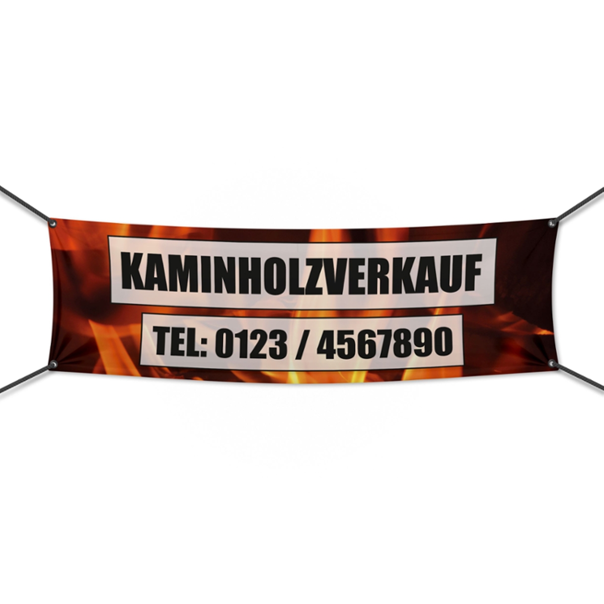 Kaminholz Verkauf Werbebanner | Wunschgröße (2333)