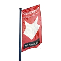Hissflagge mit Ausleger im Wunschformat, Hochfahne