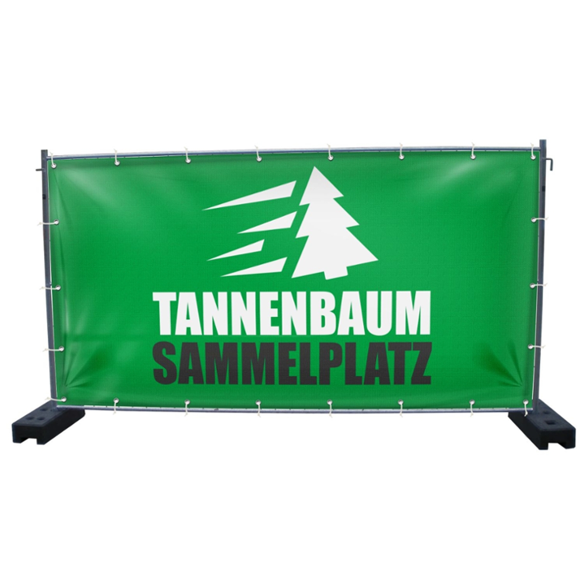 340 x 173 cm | Tannenbaum Sammelplatz Bauzaunbanner (2806)