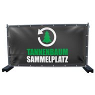 340 x 173 cm | Tannenbaum Sammelplatz Bauzaunbanner (2805)