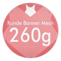 Wunschgröße | 260g Mesh Banner rund selbst gestalten, Werbebanner, Mesh Premium B1