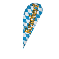 Drop | Kracherl, Oktoberfest Beachflag, blau weiß, verschiedene Größen, V1