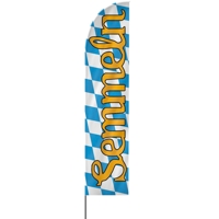 Straight | Semmeln, Oktoberfest Beachflag, blau weiß, verschiedene Größen, V1