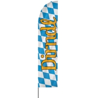 Straight | Dirndl, Oktoberfest Beachflag, blau weiß, verschiedene Größen, V1