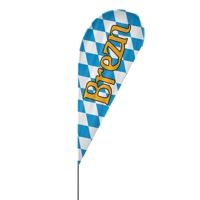 Drop | Brezn, Oktoberfest Beachflag, blau weiß, verschiedene Größen, V1