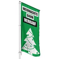 Weihnachtsbaum Verkauf Hissflagge, Fahne im Wunschformat (2142)