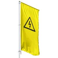 Vorsicht Spannung Hissflagge, Fahne im Wunschformat (2443)
