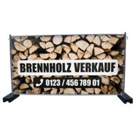 340 x 173 cm | Brennholz Verkauf Bauzaunbanner (4108)