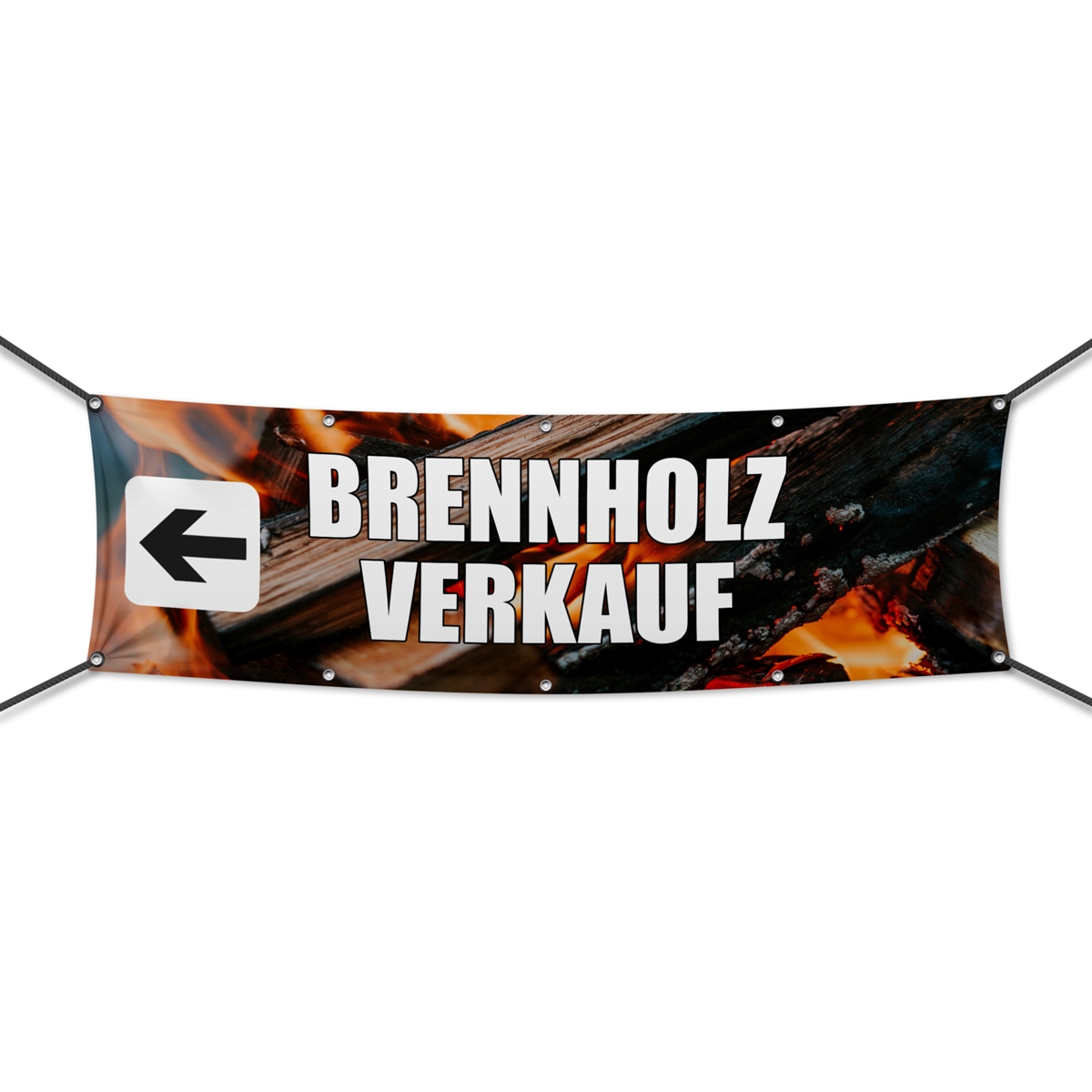 Brennholz Verkauf Werbebanner | Wunschgröße (4128)