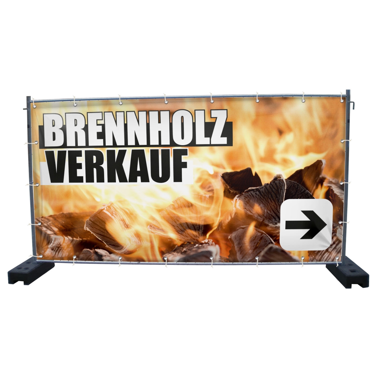 340 x 173 cm | Brennholz Verkauf Bauzaunbanner (4105)