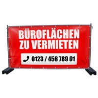 340 x 173 cm | Büroflächen zu vermieten Bauzaunbanner (4000)