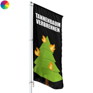 Tannenbaum Verbrennen Hissflagge, Fahne in 6 Größen (2809)